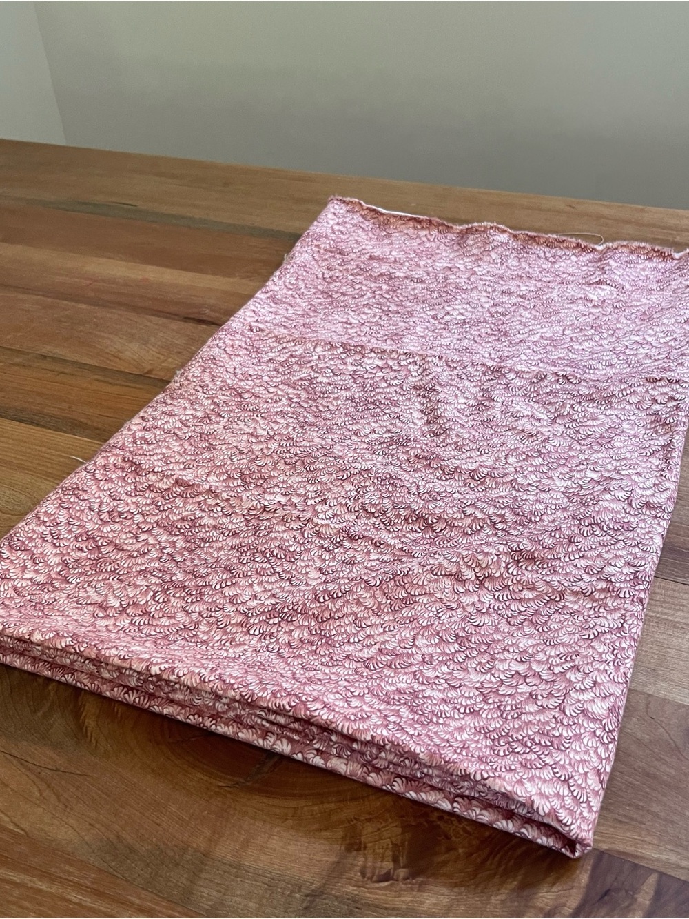 Vintage 1+ YD Arline Sumida 5th Avenue Designs Fabric Cotton Pink Print 55 x 44
